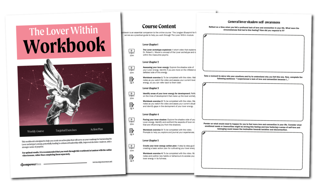 A sample page from the Lover within workook