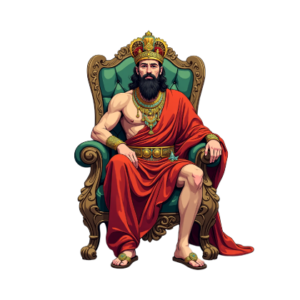 king archetype in his throne